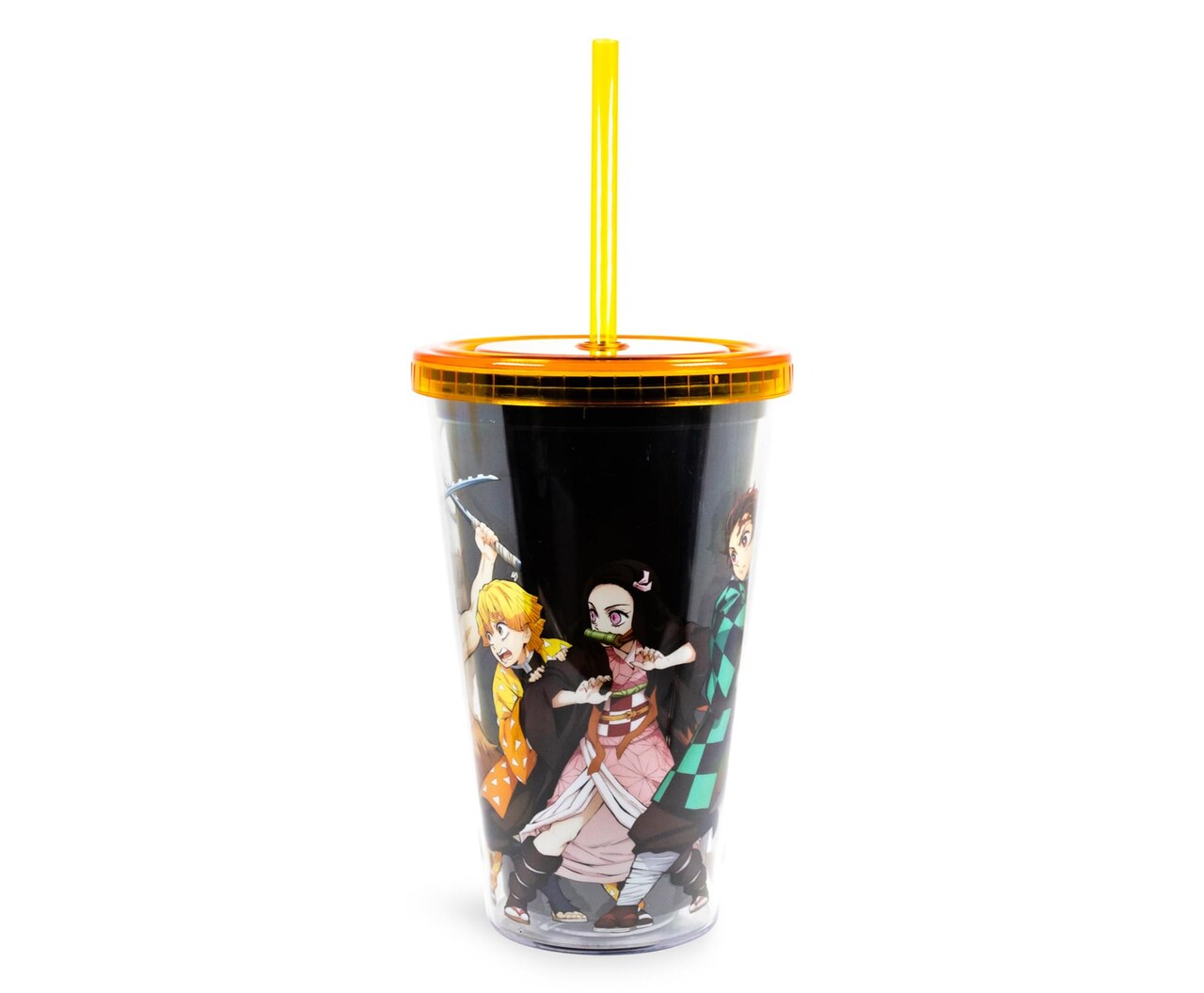 Demon Slayer Acrylic Carnival Cup with Lid and Straw | Holds 16 Ounces